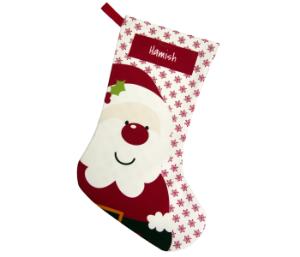 Personalised Stocking (Santa) with Standard Theme design
