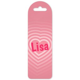 Personalised Bookmarks with Hearts Custom Colour design