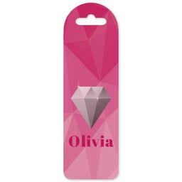 Personalised Bookmarks with Diamond Custom Colour design
