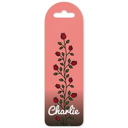Personalised Bookmarks with Roses Custom Colour design