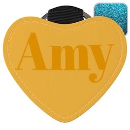 Blue Glitter Heart Keyrings with Text Only Custom Colour design