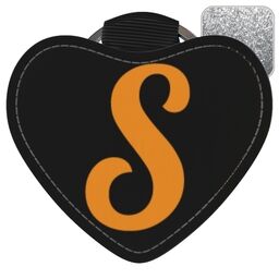 Silver Glitter Heart Keyrings with Monogram Custom Colour design