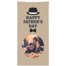 Personalised Beach Towel (Large) with Bowler Hat FD design