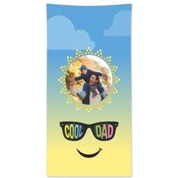 Personalised Beach Towel (Large) with Cool Dad Sunglasses design