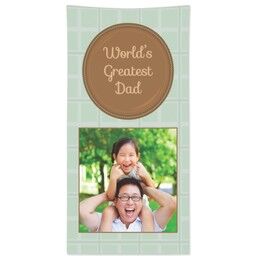 Personalised Beach Towel (Large) with World's Greatest Dad Tweed design