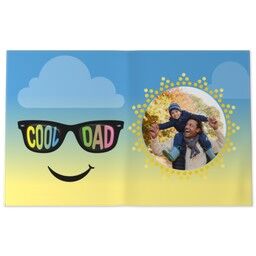 Personalised Tea Towel with Cool Dad Sunglasses design