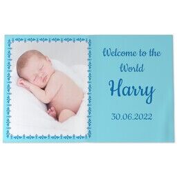Personalised Tea Towel with New Baby design