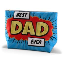 Personalised Wash Bag (Large) with Best Dad Ever Explosion design