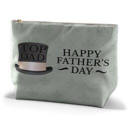 Personalised Wash Bag (Large) with Top Hat Top Dad design