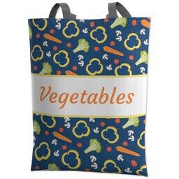 Personalised Shopping Bag with Vegetables Custom Colour design