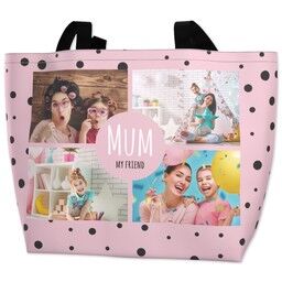 Personalised Tote Bag with Spotty in Multiple Colours design