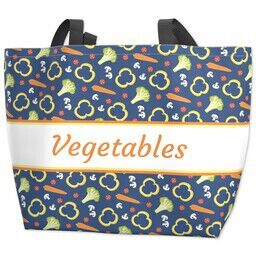 Personalised Tote Bag with Vegetables Custom Colour design