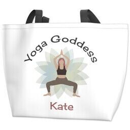Personalised Tote Bag with Yoga Goddess design