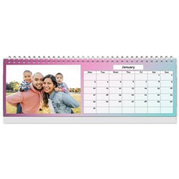 Personalised Desk Calendar with Multi Gradient Grid View design