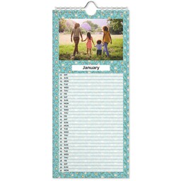 Kitchen Calendars with Floral Seasons List View design