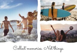 Flat Photo Cards (Pack of 20 Square Corners) with Collect Memories design
