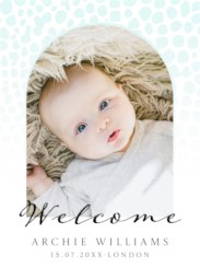 Flat Photo Cards (Pack of 20 Square Corners) with Welcome Baby design