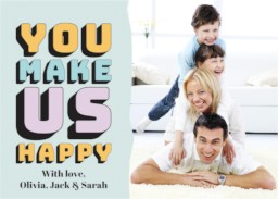 Card with You Make Us Happy design