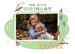 Flat Photo Cards (Pack of 20 Round Corners) with Always Better Together design
