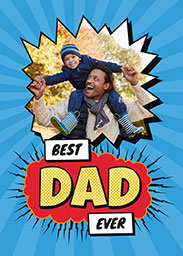 Card with Best Dad Ever Explosion design