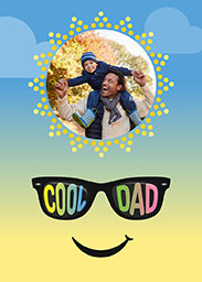 Flat Photo Cards (Pack of 20 Square Corners) with Cool Dad Sunglasses design