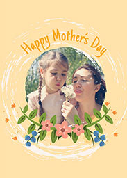 Card with Happy Mother's Day Spiral design