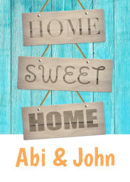 Card with Home Sweet Home Sign design