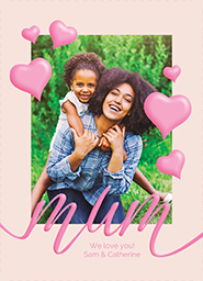Card with Love Mum Heart design