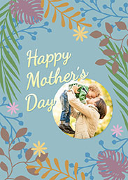 Card with Mother's Day Foliage design