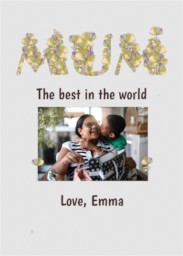 Card with Mum's World design
