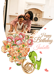 Card with Musical Birthday design