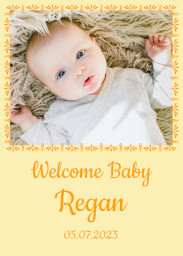 Flat Photo Cards (Pack of 20 Round Corners) with New Baby design