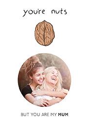 Flat Photo Cards (Pack of 20 Square Corners) with Nuts Mum design
