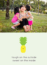 Flat Photo Cards (Pack of 20 Square Corners) with Sweet Pineapple design