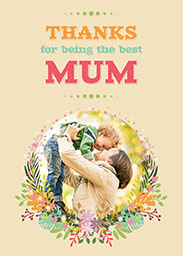 Card with Thanks Mum design