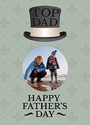 Card with Top Hat Top Dad design