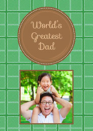 Flat Photo Cards (Pack of 20 Square Corners) with World's Greatest Dad Tweed design