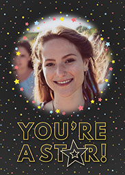 Card with You're A Star design