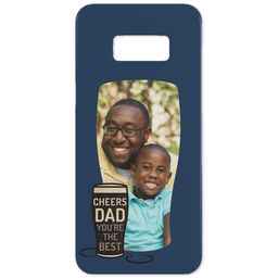 Personalised Samsung Galaxy S8 Case with Cheers Dad Pint Glass design