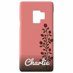 Personalised Samsung Galaxy S9 Case with Roses Custom Colour design