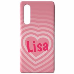 Personalised Huawei P30 Case with Hearts Custom Colour design