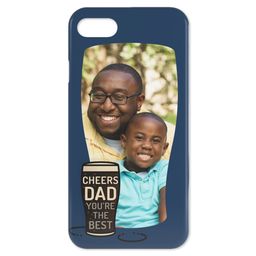 Personalised iPhone 7 Case with Cheers Dad Pint Glass design