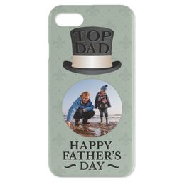 Personalised iPhone 7 Case with Top Hat Top Dad design