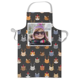 Personalised Apron with Christmas Cats in Multiple Colours design