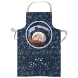 Personalised Apron with Let It Snow in Multiple Colours design