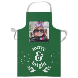 Personalised Apron with Merry and Bright in Multiple Colours design