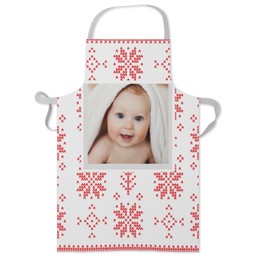 Personalised Apron with Snowflake Knit in Multiple Colours design