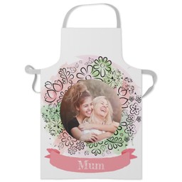 Personalised Apron with Watercolour Flowers design