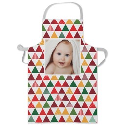 Personalised Apron with Red Triangles design