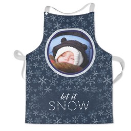 Personalised Kids Aprons with Let It Snow in Multiple Colours design